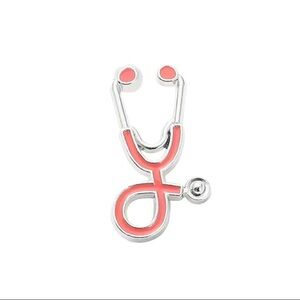(3/$15) Pink Stethoscope Enamel Pin